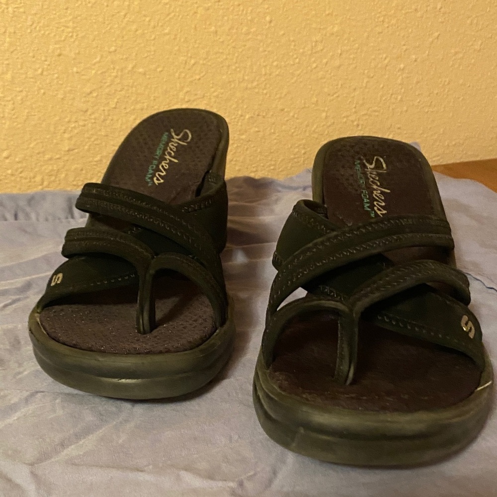 Skechers Black Slide Sandals